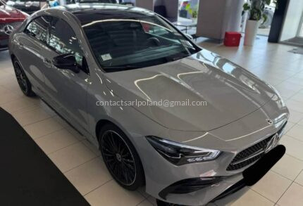 CENA: 21.500 € , MERCEDES-BENZ CLA 200 EDITION 1 AMG – 2025 – TYLKO 16.820 KM – 163 KM – AUTOMAT 7G-DCT – BURMESTER 3D – DACH PANORAMICZNY – MBUX