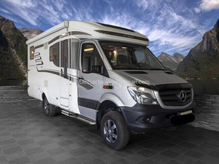 CENA: 24 500 € – HYMER MLT 580 4x4 MERCEDES – 2017 – 163 KM – AUTOMAT – ALDE – ZAWIESZENIE PNEUMATYCZNE – PANEL SOLARNY