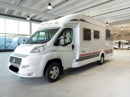 CENA: 15 500 € ! SOLIFER ACTION T 738 – 2,3 L 131 KM – 2014 – 65 000 KM – 4 MIEJSCA – 4 MIEJSCA DO SPANIA – DUŻE ŁÓŻKO CENTRALNE – ODDZIELNY PRYSZNIC – TRUMA COMBI – PRAWO JAZDY KAT. B