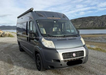 CENA: 11 500 € !!! WEINSBERG CARABUS 601 MQ – 2013 – 145 000 KM – FIAT DUCATO 2.3 DIESEL 130 KM – 4 MIEJSCA HOMOLOGOWANE – 3 MIEJSCA DO SPANIA – PANEL SOLARNY – TRUMA – WEBASTO 4G STEROWANE ZA POMOCĄ APLIKACJI – KAMERA COFANIA – HAK HOLOWNICZY – 460 KG ŁADOWNOŚCI – PRAWO JAZDY KAT. B